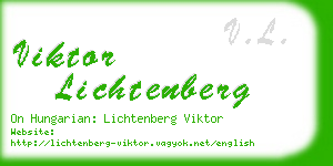 viktor lichtenberg business card